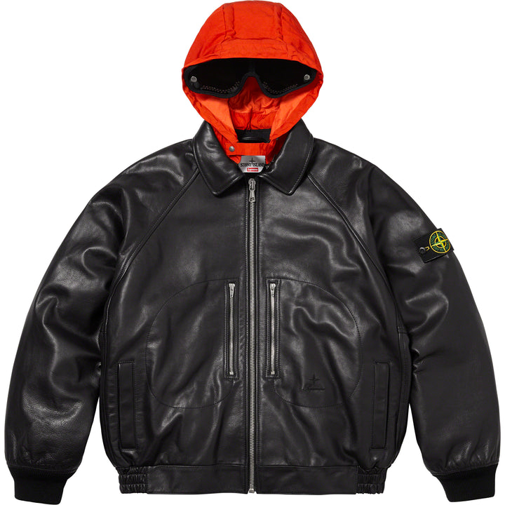 Supreme®/Stone Island® Leather Bomber Jacket